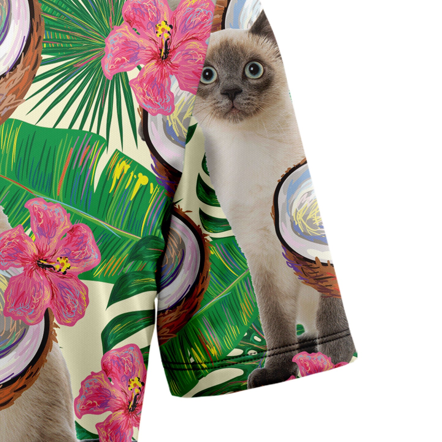 Siamese Cat Tropical Coconut G5729 Hawaiian Shirt