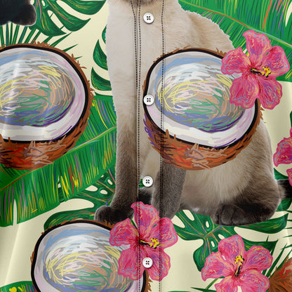 Siamese Cat Tropical Coconut G5729 Hawaiian Shirt
