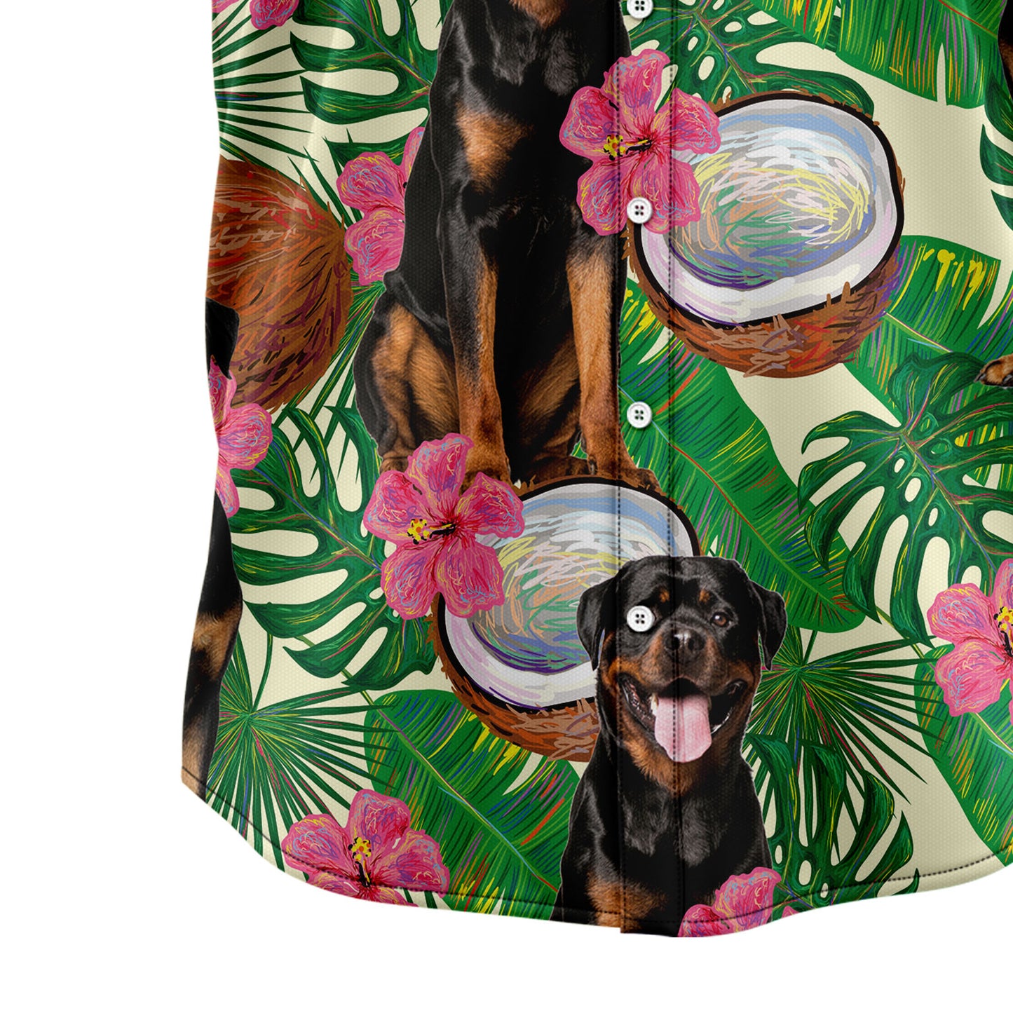 Rottweiler Tropical Coconut G5729 Hawaiian Shirt