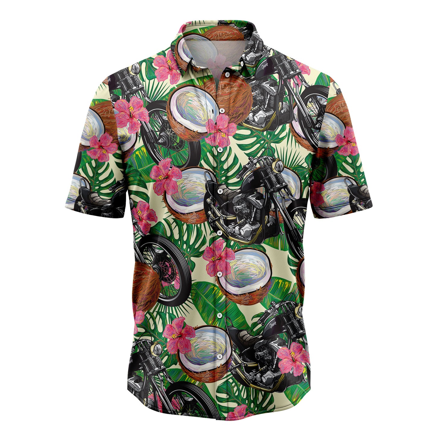 Motorbike Tropical Coconut G5729 Hawaiian Shirt