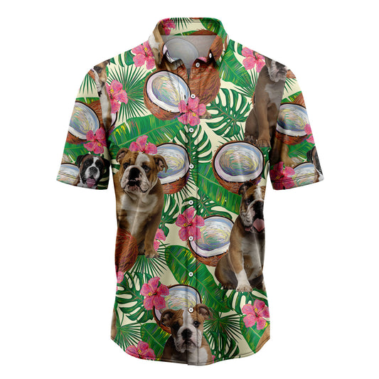 Bulldog Tropical Coconut G5729 Hawaiian Shirt
