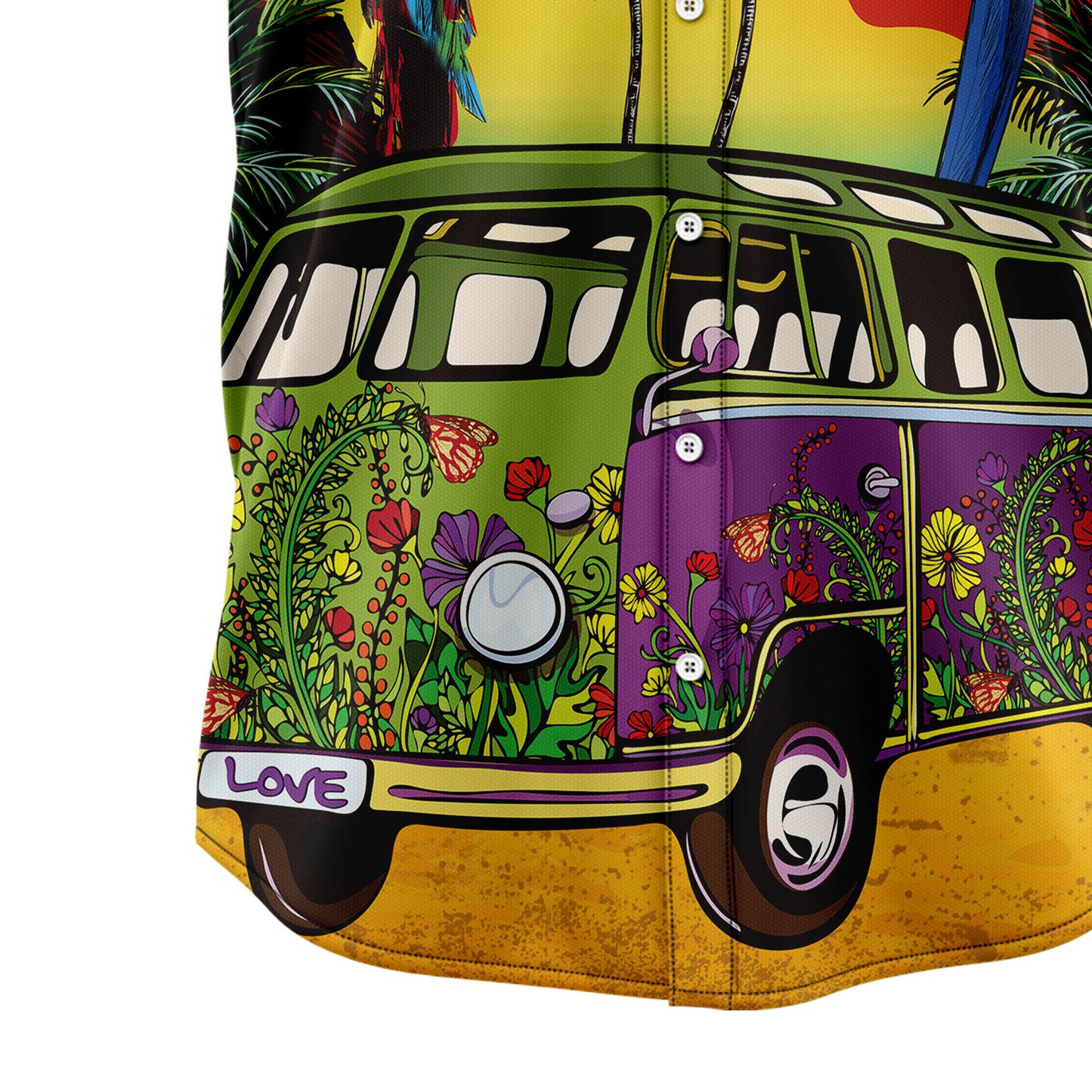 Vintage Hippie bus H28816 Hawaiian Shirt