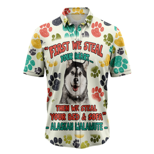 Alaskan Malamute Steal Your Heart H28811 Hawaiian Shirt
