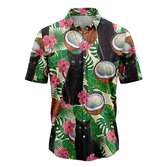 Black Cat Tropical Coconut G5728 Hawaiian Shirt