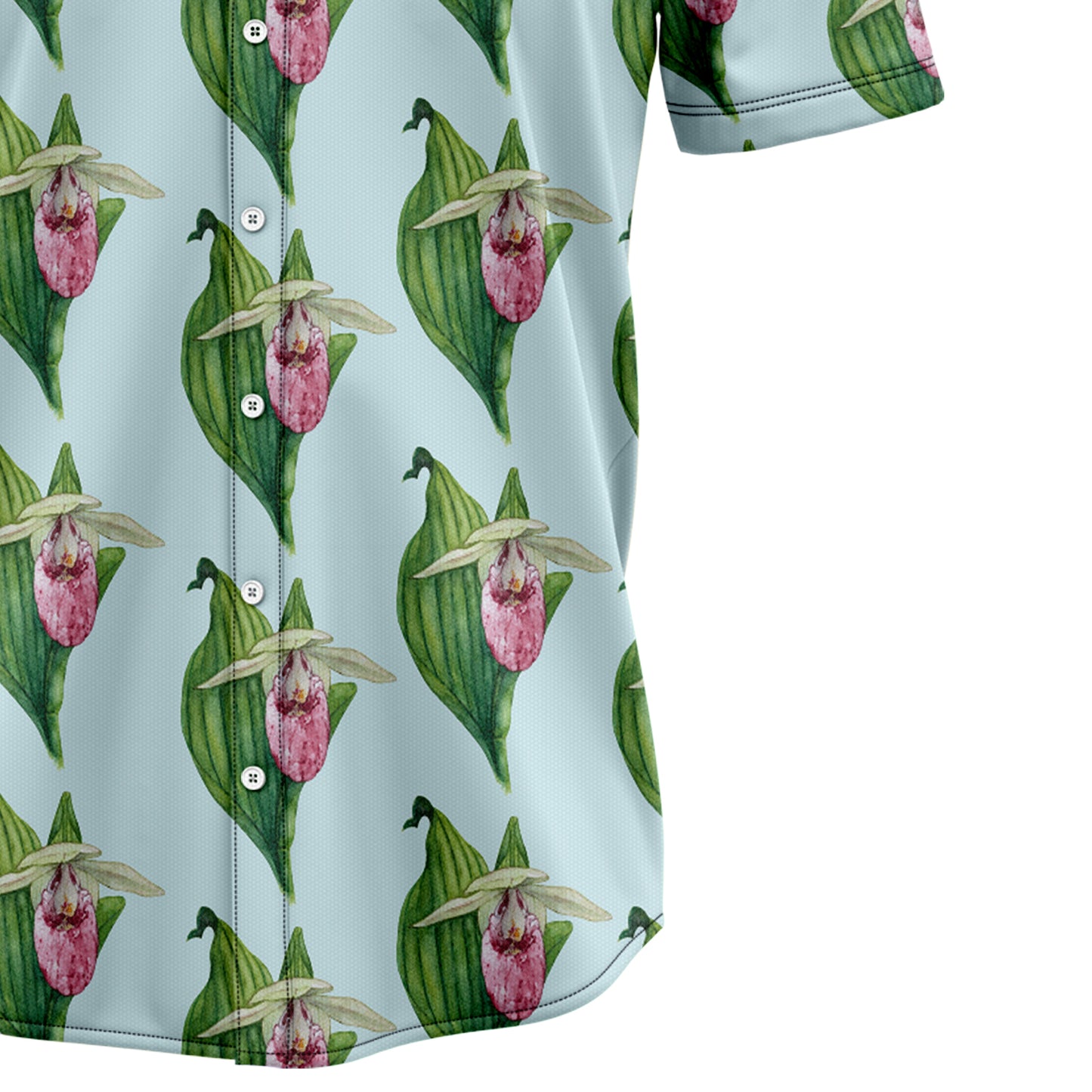 Minnesota Pink and White Lady's Slipper G5710 Hawaiian Shirt