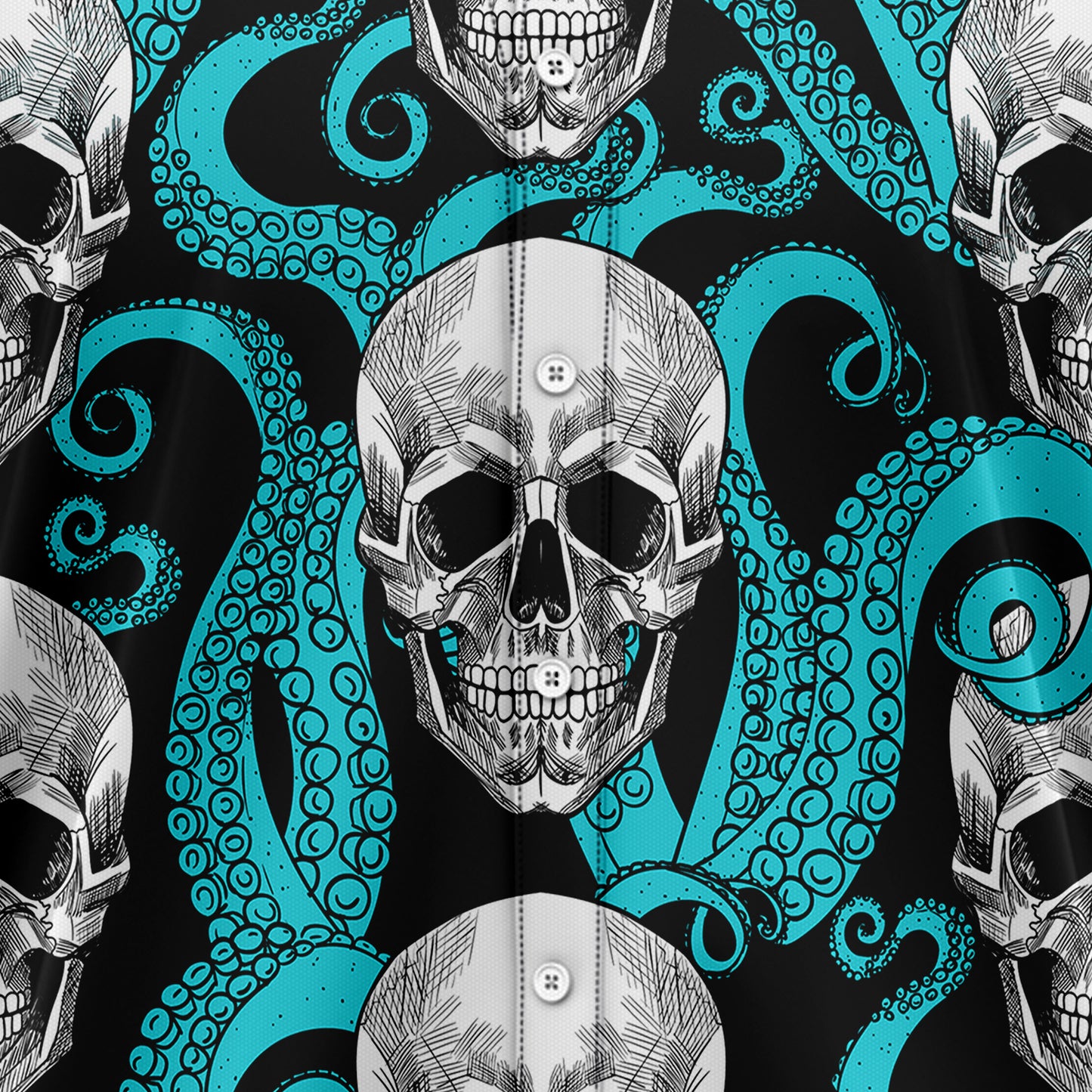 Skull Octopus T1007 Hawaiian Shirt