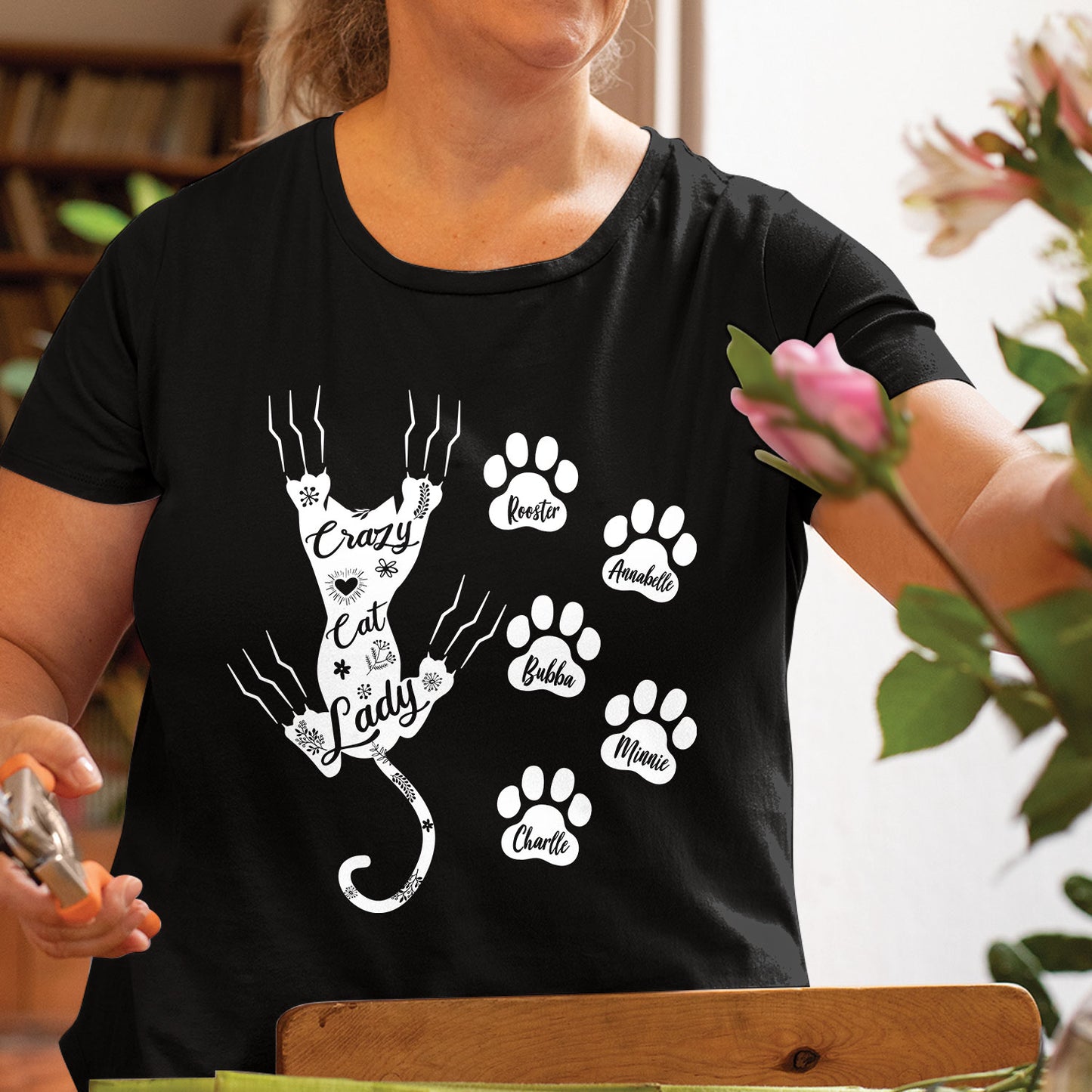 Happy Mother's Day Crazy Cat Lady Personalized Tshirt