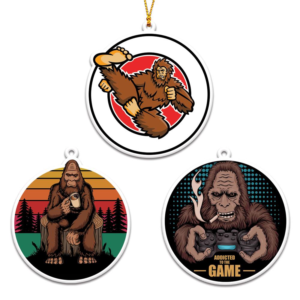 Bigfoot Christmas Personalizedwitch Christmas Ornaments Set