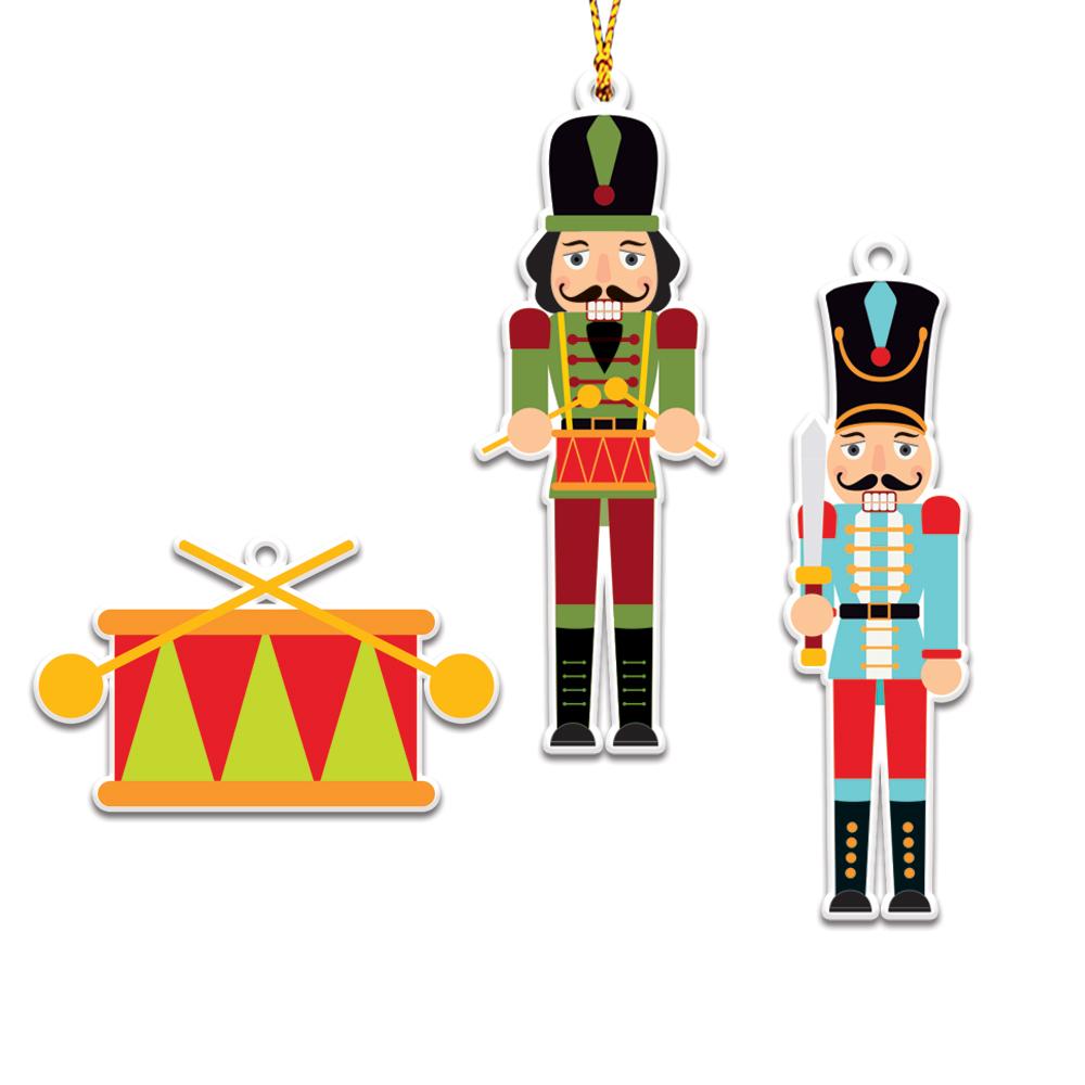 Colorful Nutcracker Collection Personalizedwitch Christmas Ornaments Set