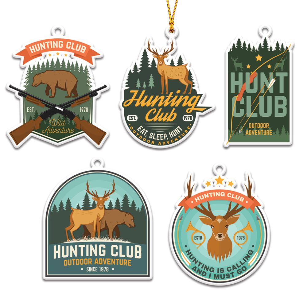 Hunting Club Personalizedwitch Christmas Ornaments Set