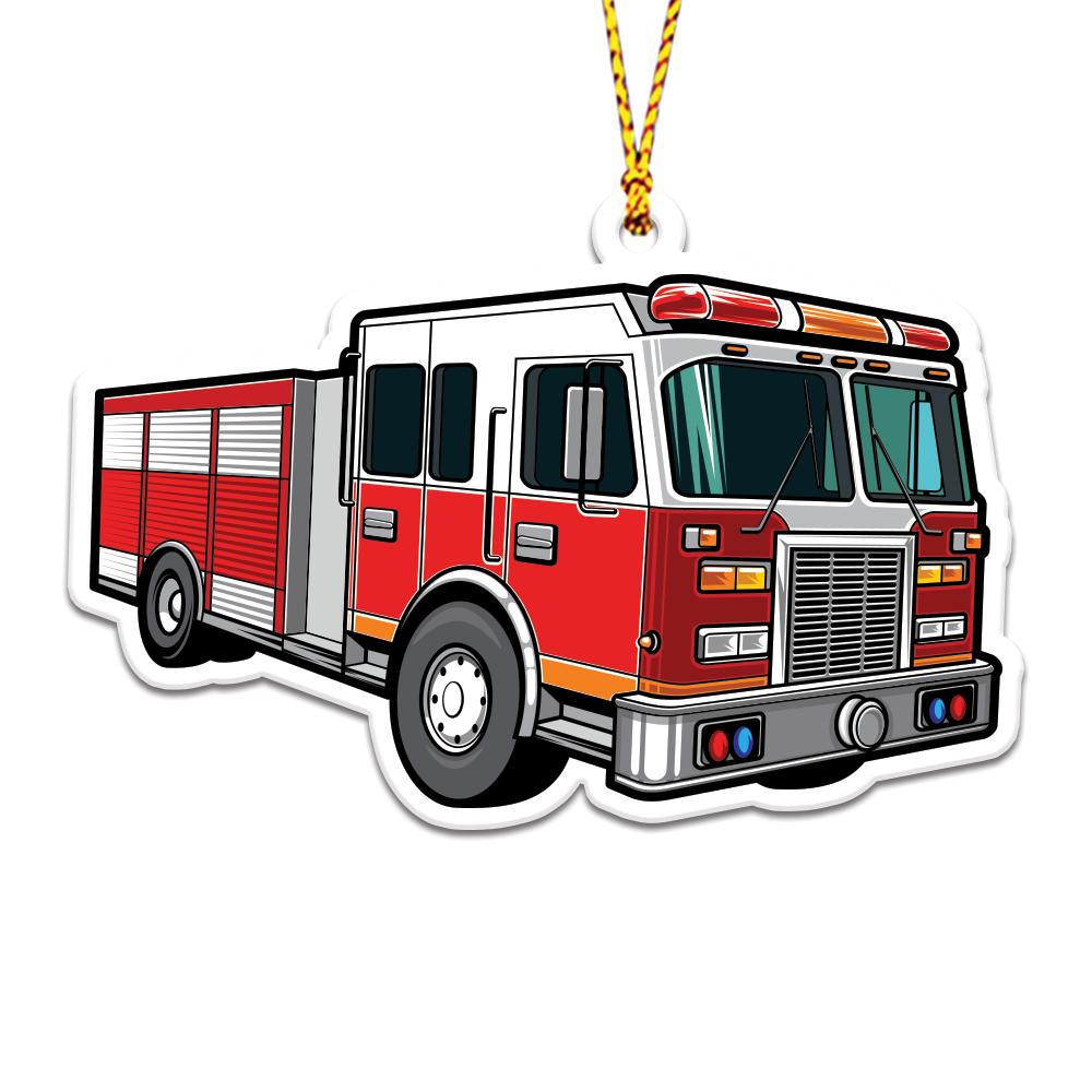 Awesome Firefighter Personalizedwitch Christmas Ornaments Set