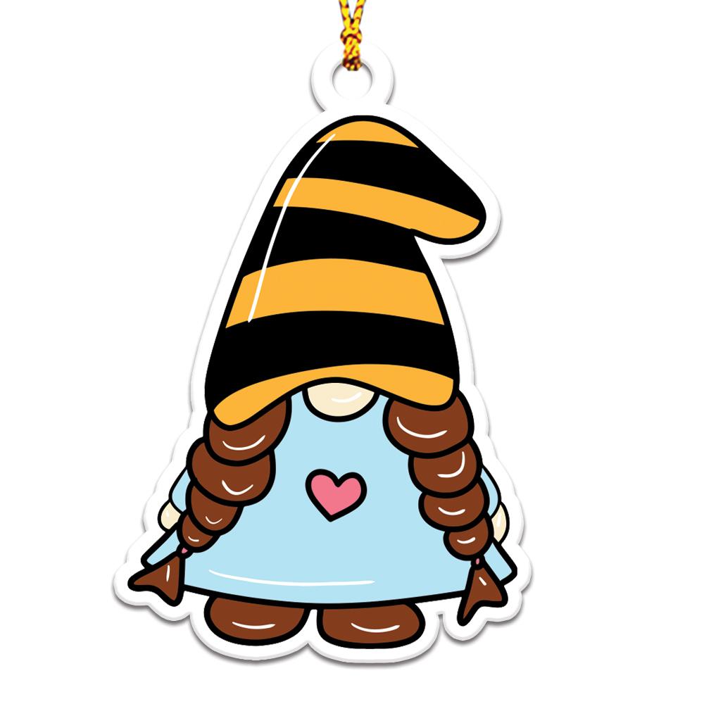 Bee Gnome Personalizedwitch Christmas Ornaments Set