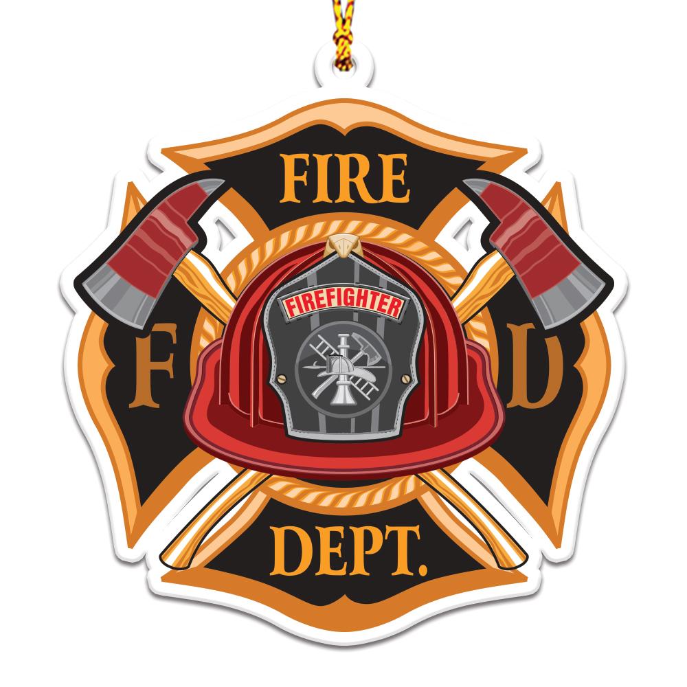 Awesome Firefighter Personalizedwitch Christmas Ornaments Set