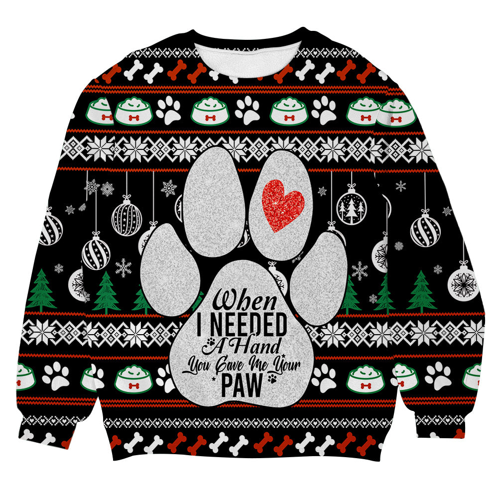 When I Need A Hand You Gave Me Your Paw Personalizedwitch Christmas Sweater