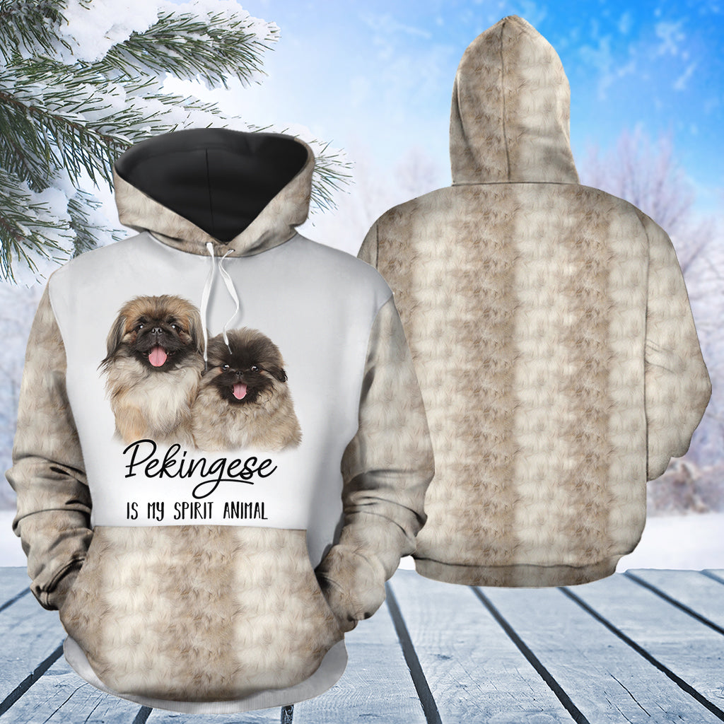 Pekingese My Spirit Animal T0112 unisex womens & mens, couples matching, friends, funny family sublimation 3D hoodie christmas holiday gifts (plus size available)