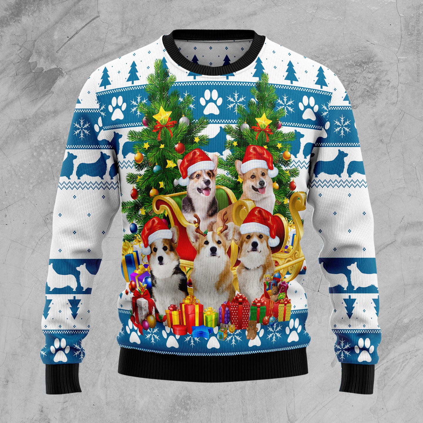 Pembroke Welsh Corgi Greeting TG51027 Ugly Christmas Sweater