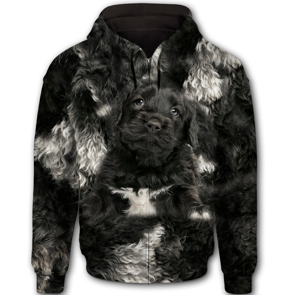 Portuguese Water Dog Cute Face T284 - All Over Print Zip Hoodie