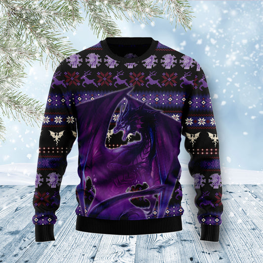 Purple Dragon D1011 Ugly Christmas Sweater