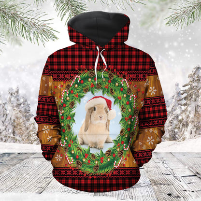 Awesome Rabbit TG5129 unisex womens & mens, couples matching, friends, rabbit lover, funny family sublimation 3D hoodie christmas holiday gifts (plus size available)