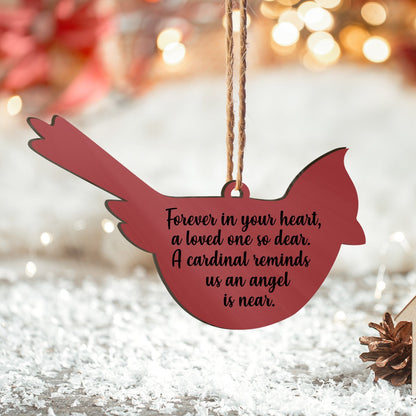 Religious Cardinal Personalizedwitch Christmas Printed Wood Memorial Ornament