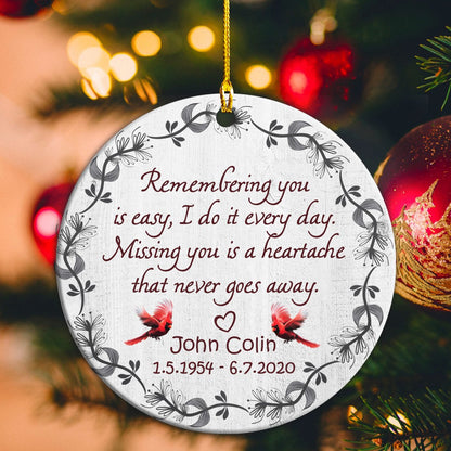 Remembering You Personalizedwitch Personalized Christmas Ornament