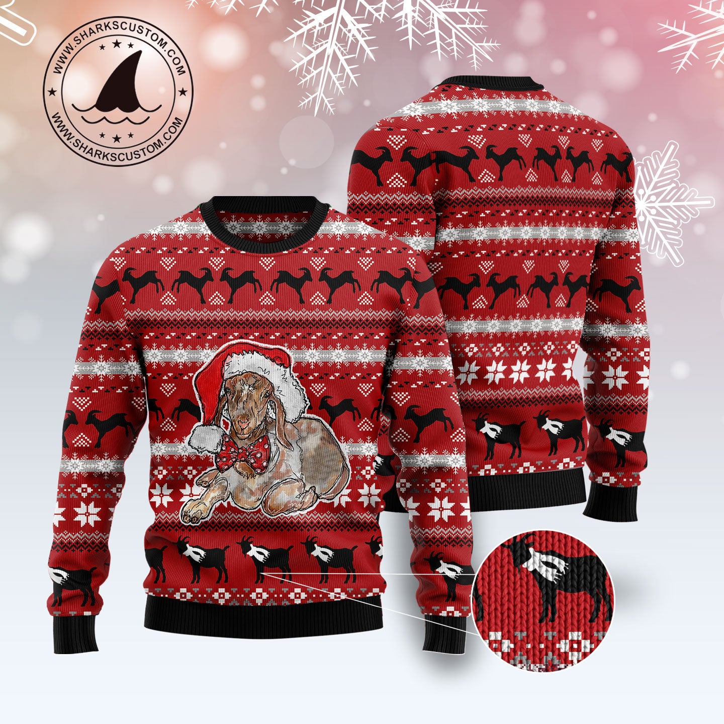 Santa Goat G51014 - Ugly Christmas Sweater