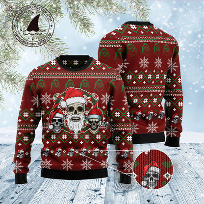 Santa Skull D1011 Ugly Christmas Sweater