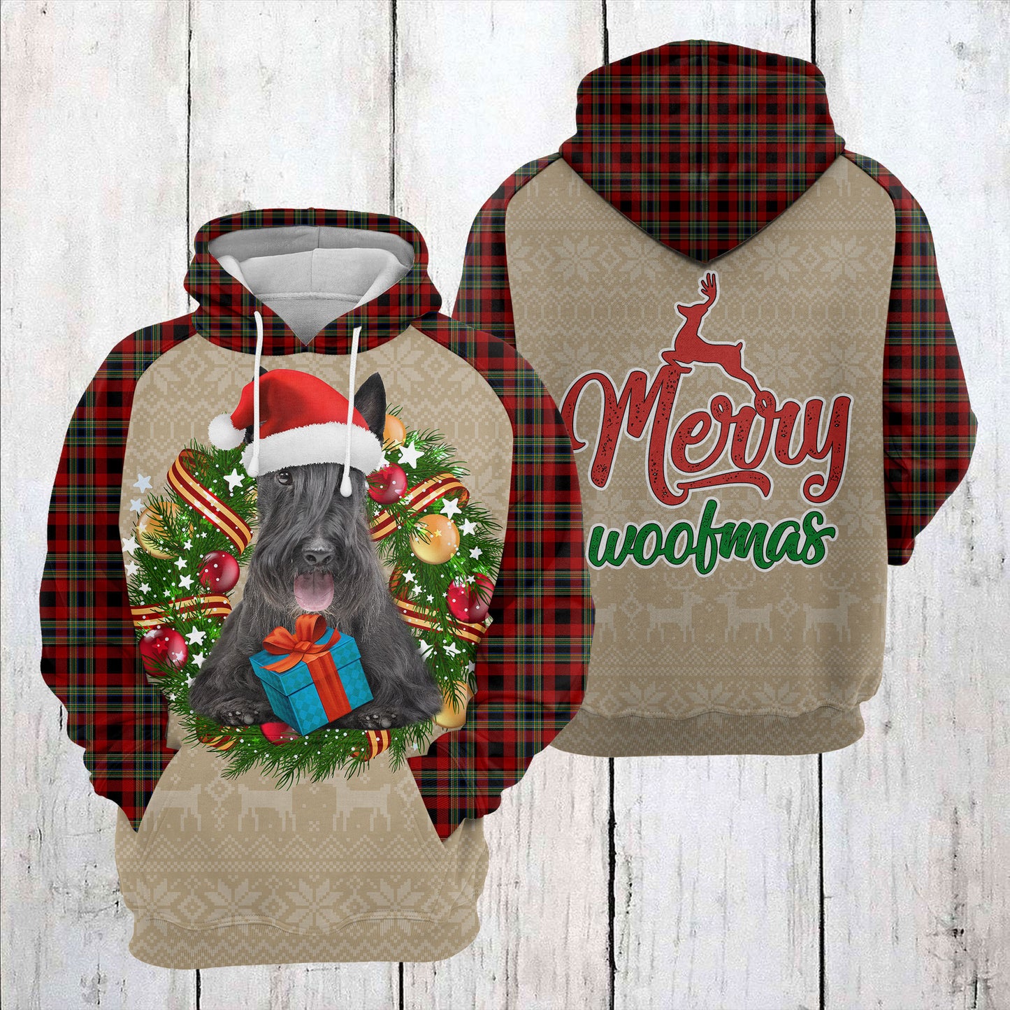 Scottish Terrier Christmas Awesome TY1811 - All Over Print Unisex Hoodie