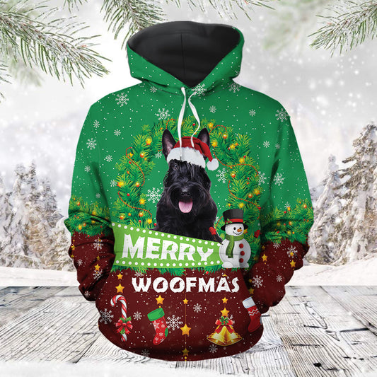 Merry Woofmas Scottish Terrier TG51118 - All Over Print Unisex Hoodie