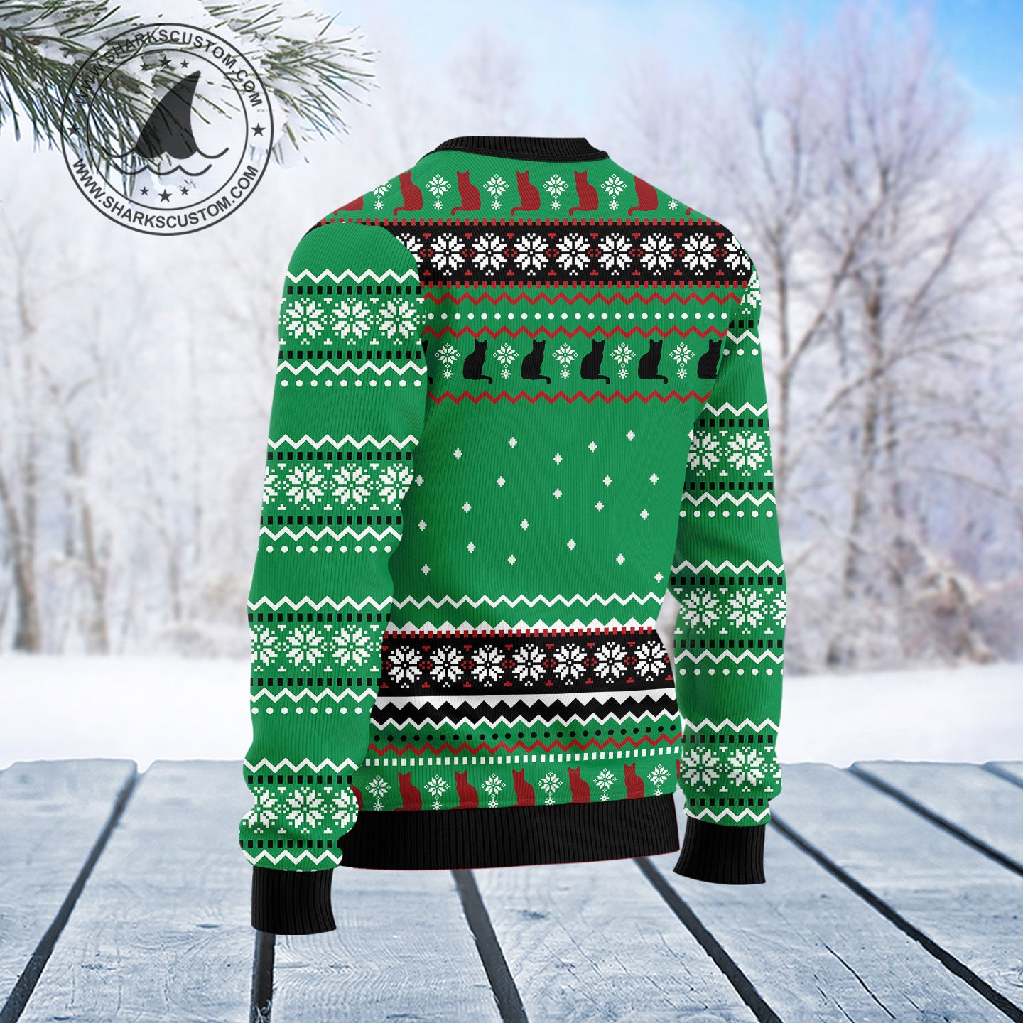 Black Cat Hide TY0212 Ugly Christmas Sweater