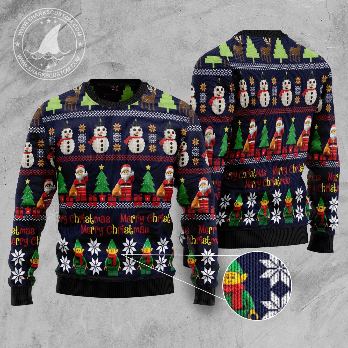 Lego Christmas Awesome TY2011 unisex womens & mens, couples matching, friends, funny family ugly christmas holiday sweater gifts (plus size available)