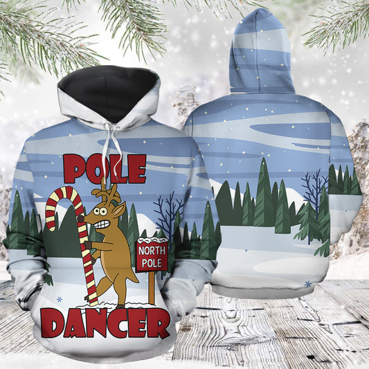Pole Dancer TY1012 unisex womens & mens, couples matching, friends, funny family sublimation 3D hoodie christmas holiday gifts (plus size available)