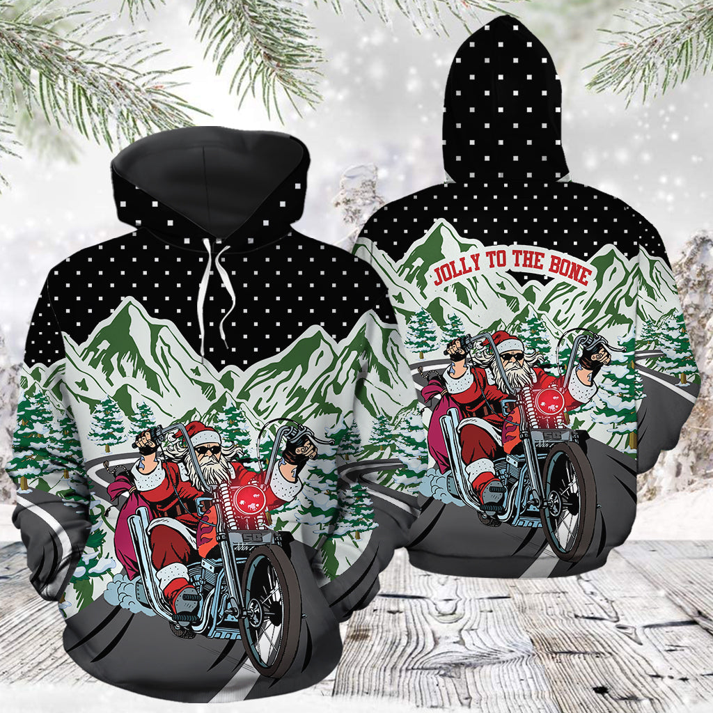 Santa Cool TY1012 unisex womens & mens, couples matching, friends, funny family sublimation 3D hoodie christmas holiday gifts (plus size available)