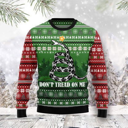 Snake Don‘t Tread On Me TY0312 unisex womens & mens, couples matching, friends, funny family ugly christmas holiday sweater gifts (plus size available)