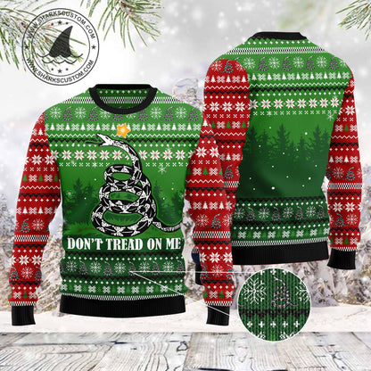 Snake Don‘t Tread On Me TY0312 unisex womens & mens, couples matching, friends, funny family ugly christmas holiday sweater gifts (plus size available)