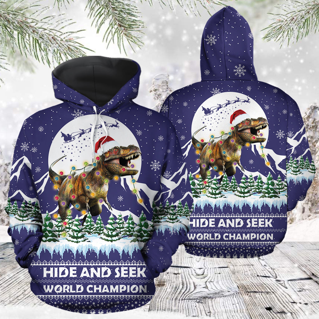 T-rex Hide And Seek TG51117 - All Over Print Unisex Hoodie