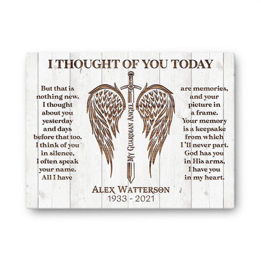 I Thought Of You Today Memorial Personalized Canvas