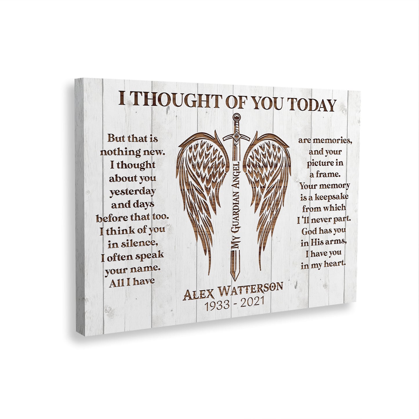 I Thought Of You Today Memorial Personalized Canvas
