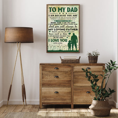 I Am Because You Are Gifts For Dad From Daughter Poster