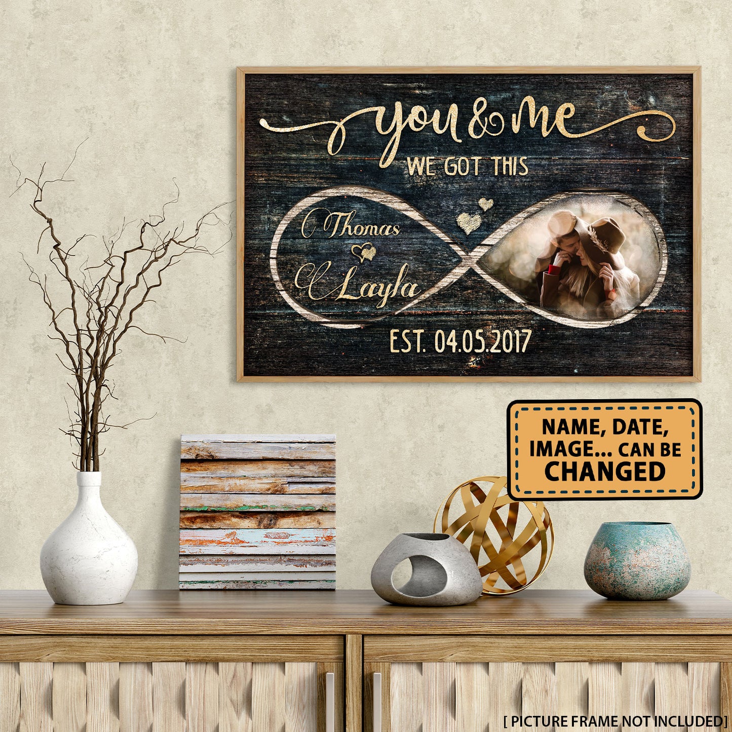 You & Me We Got This Infinity Couple Anniversary Personalized Poster