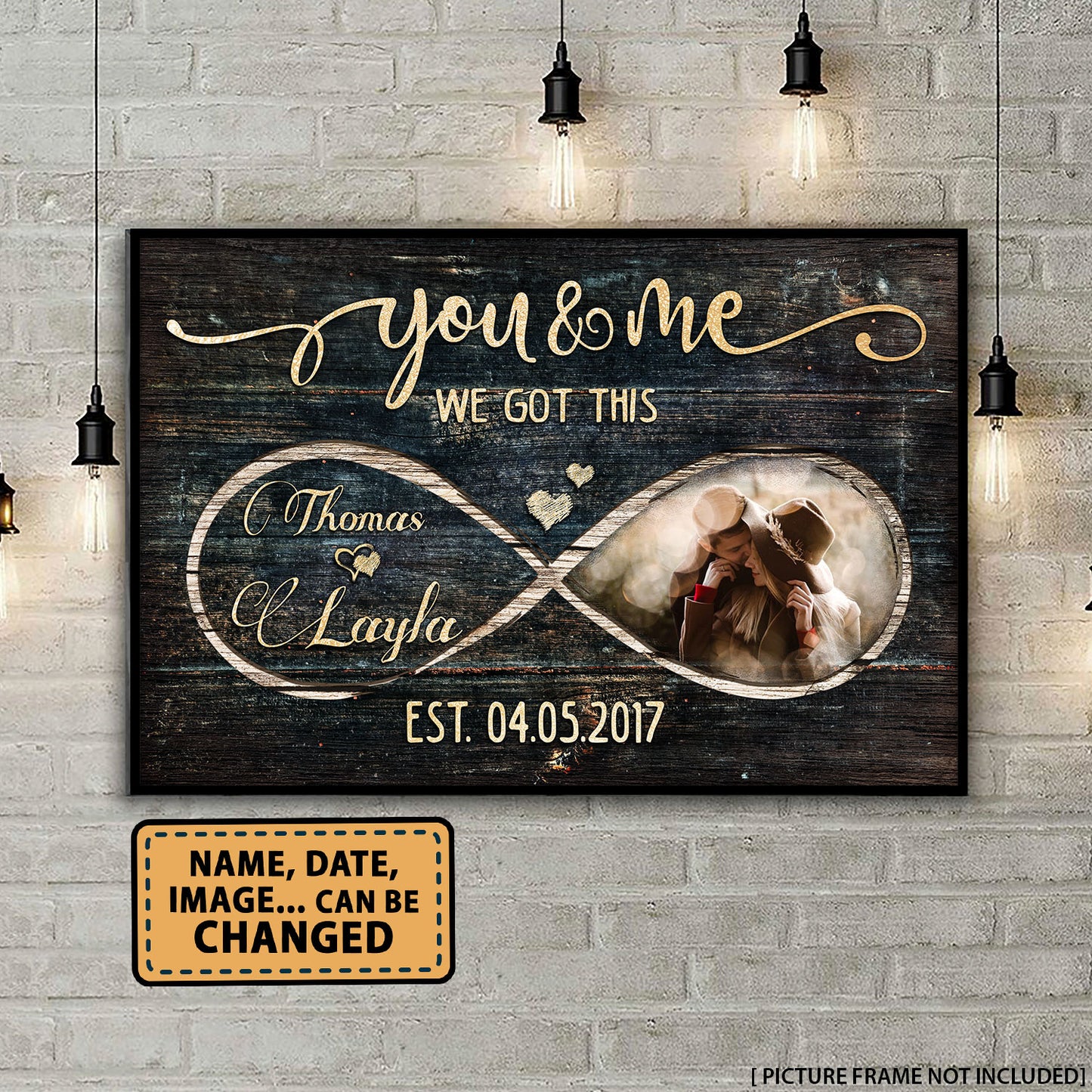 You & Me We Got This Infinity Couple Anniversary Personalized Poster