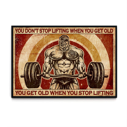 Gym You Don't Stop Lifting Personalizedwitch Horizontal Poster