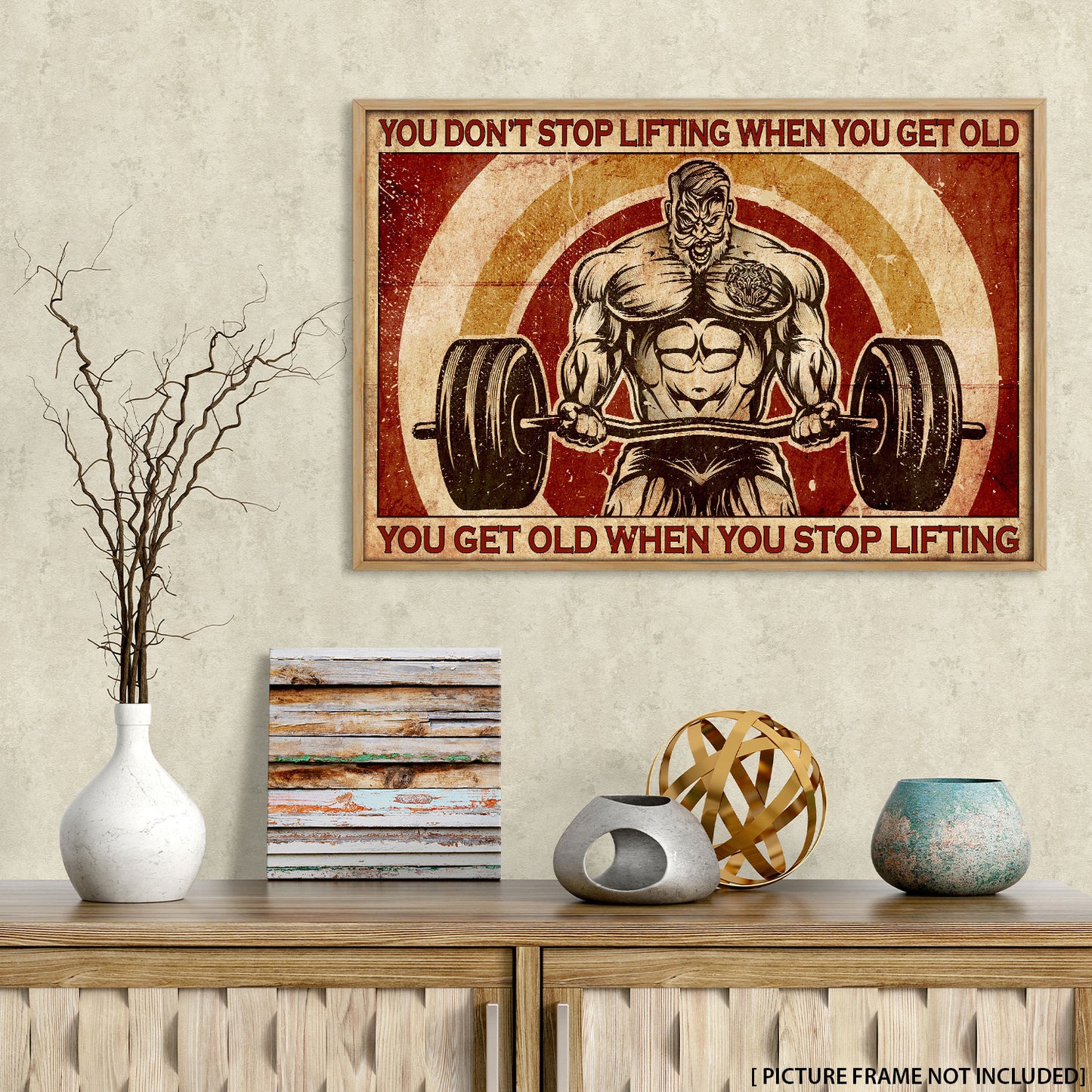 Gym You Don't Stop Lifting Personalizedwitch Horizontal Poster