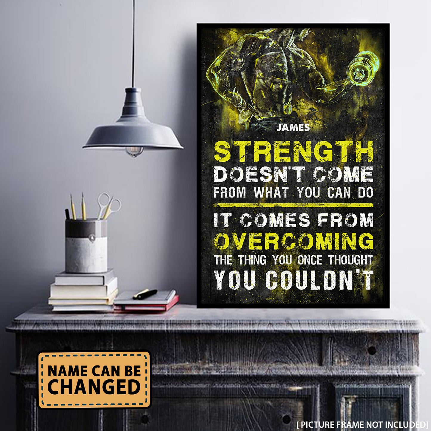 Strength Doesn't Come Personalizedwitch Vertical Poster