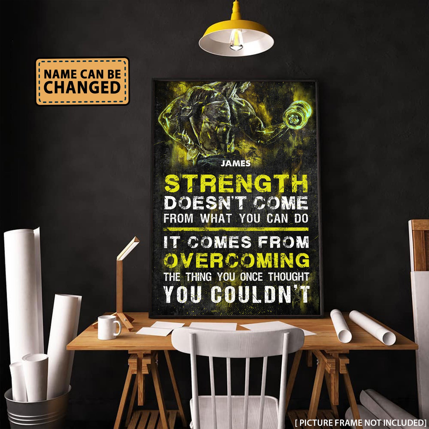 Strength Doesn't Come Personalizedwitch Vertical Poster