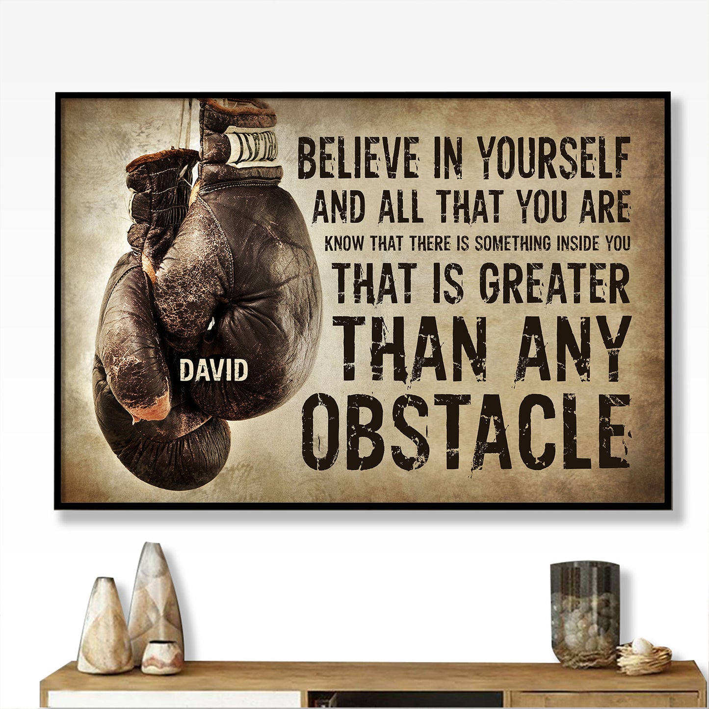 Boxing Believe In Yourself Personalized Poster