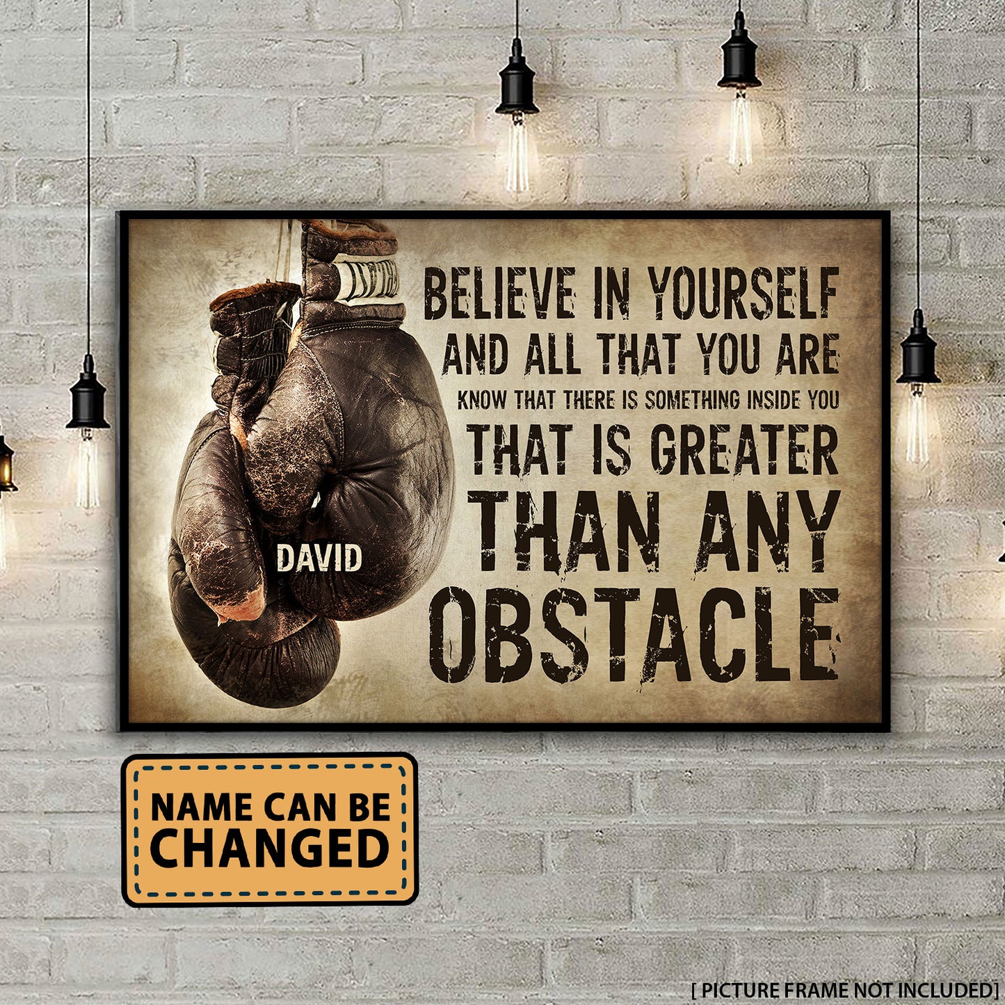 Boxing Believe In Yourself Personalized Poster