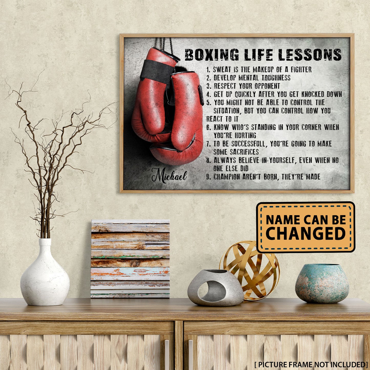 Boxing Life Lessons Personalized Poster