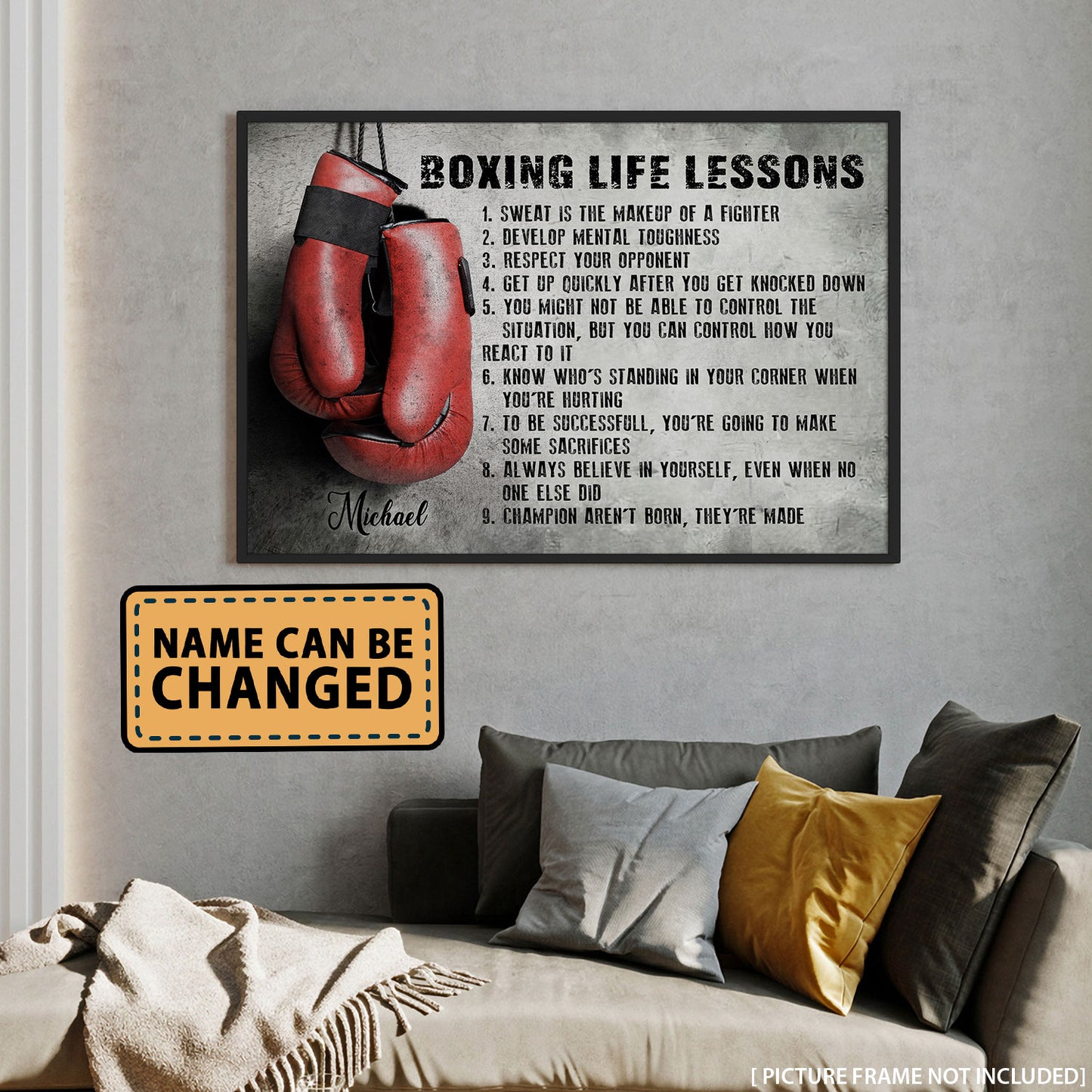 Boxing Life Lessons Personalized Poster
