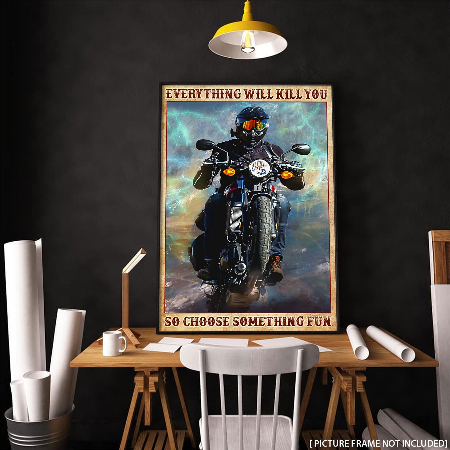 Motorcycle Wanderlust Everything Will Kill You Personalized Poster